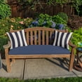thumbnail image 2 of Casual Cushion Stripe Sunbrella® Fabric 1-Piece Outdoor Throw Pillow, 20"W x 20"L, Maxim Navy, 2 of 5