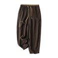 thumbnail image 4 of YOZGXEG Wide Leg Pants Women Women'S Spring Summer High Waist Drooping Wide Leg Pants Loose Slim Casual Cropped Pants Brown M-3Xl, 4 of 4