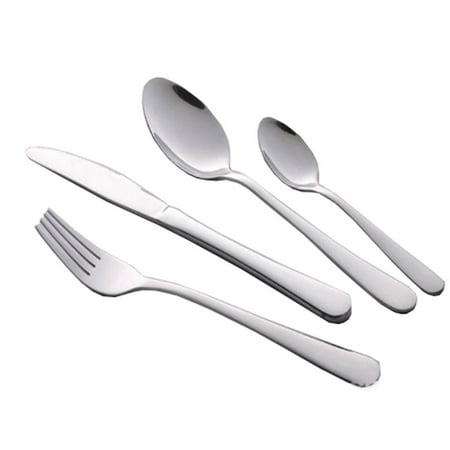 Seikei Bistro Dinner Flatware Set Modern Style Stainless Steel, Dinner Fork, Dinner Spoon, Dessert Spoon, Dinner