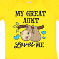 thumbnail image 4 of Inktastic My Great Aunt Loves Me with Sloth and Hearts Boys or Girls Baby Bodysuit, 4 of 5