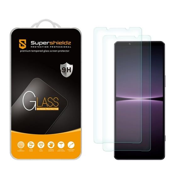 (2 Pack) Supershieldz Designed for Sony (Xperia 1 V) Tempered Glass Screen Protector, Anti Scratch, Bubble Free