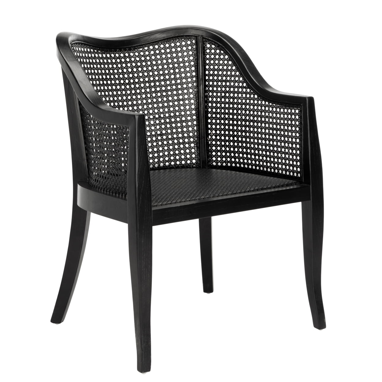 SAFAVIEH Maika Nautical Solid Dining Chair, Black