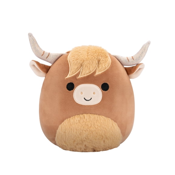 Squishmallows Official 10 inch Wilfred the Brown Highland Cow - Child's Ultra Soft Stuffed Plush Toy