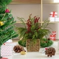 thumbnail image 5 of Winter Berry Centerpiece Christmas Table Centerpiece Holiday Table Decor with Pine Cones and Red Berries for Festive Tabletop Arrangements on Dining Room Table or Fireplace Mantel During Xmas Season, 5 of 7