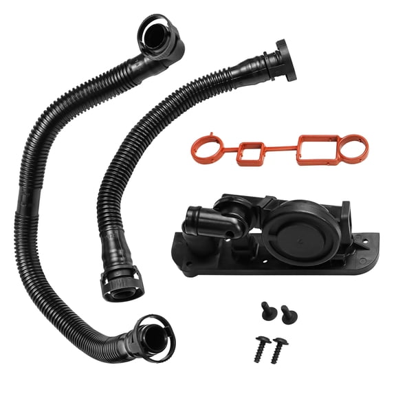 Hex Autoparts Crankcase Vent PCV Valve   Hose w/Screw kit for 06F129101N Audi A3 A4 Volkswagen 2.0T  Crankcase Breather Ventilation Valve Hose Gaskets