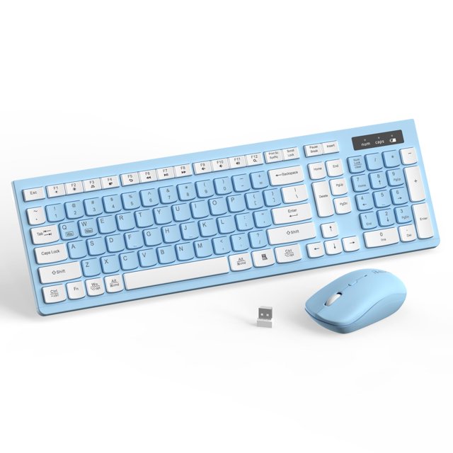 Combo de teclado y mouse inalámbricos RECCAZR 2.4 GHz con DPI ajustable
