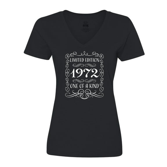 Inktastic Limited Edition 1972 One of a Kind Women's V-Neck T-Shirt