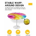 thumbnail image 2 of nqOlkjepod Colorful Boho Round Tablecloth, Fitted Table Cover with Elastic for 55"-60" Round Tables, Pink Yellow Blue Green Tie Dye Abstract Art Table Cloth Dinning Party Waterproof Tablecloths, 2 of 6