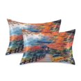 thumbnail image 3 of Ryvnso Satin Pillowcase Autumn Lake Landscape Pillow Cases Standard Size 30x20in, 3 of 6