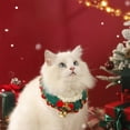 thumbnail image 6 of Christmas Knitting Cat Collar with Bowtie Bell, Adjustable Breakaway, for Small Medium Cats Dogs, 6 of 6