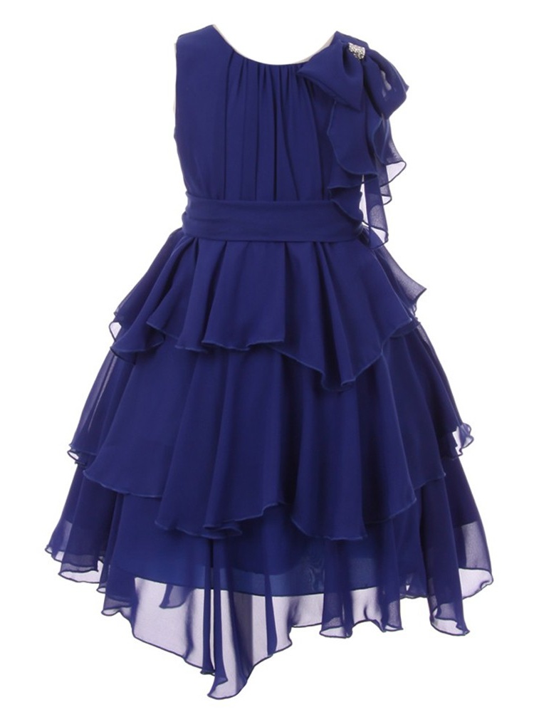 royal blue dress with ruffles
