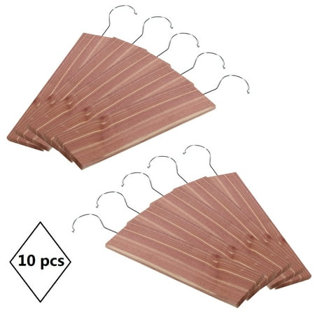 GLiving 10 Pack/1 Set Moth Protection Repellent 10x Cedar Hang Up & 2X Cedar Sachets Bag with Light Cedar Fragrance Odor Protection for wardrobes Large Size 9.05