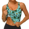 thumbnail image 4 of Naloa Pineapple Sea Turtle Sports Bras for Women, High Support Bra with Removable Pads, Comfortable - Small, 4 of 9