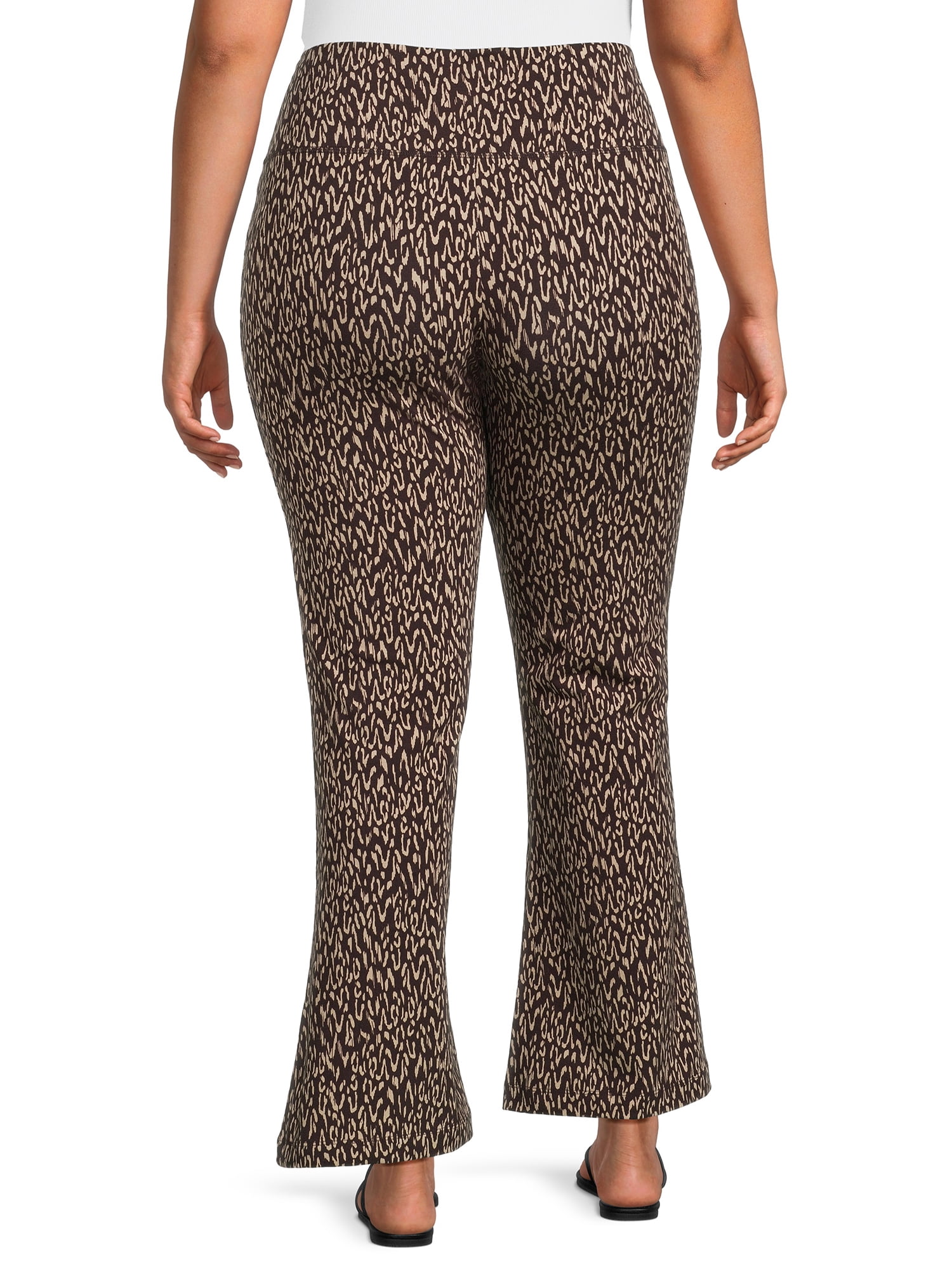 Terra & Sky Women's Plus Size Flare Leggings, 2-Pack