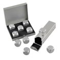 thumbnail image 4 of 5pcs Aluminum Alloy Dices Set Metal Whisky Dice Stones Ice Cubes Bucket Reusable Keep Wine Chilling Dices Poker Party Dice Set, 4 of 5