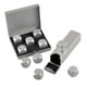 thumbnail image 4 of 5pcs Aluminum Alloy Dices Set Metal Whisky Dice Stones Ice Cubes Bucket Reusable Keep Wine Chilling Dices Poker Party Dice Set, 4 of 5