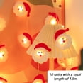 thumbnail image 2 of Guirnalda de luces navideñas con forma de muñeco de nieve: guirnalda de luces iluminadas, luces de peluche cortas para decoraciones navideñas, 2 of 5