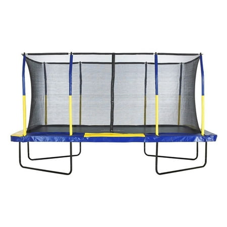 Upper Bounce Easy Assemble Rectangular Trampoline w/ Fiber Flex Enclosure System