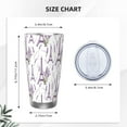 thumbnail image 4 of Haiem Lavender Flowers Printed 20oz Straight Skinny Car Cups With Insulated Cup Sleeve Portable Handle, Sports Travel Coffee Mug, Stainless Steel, Insulated-Straw Three-piece Set, 4 of 8