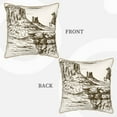 thumbnail image 3 of Fotbe Western Desert Cowboys 1 Pattern Velvet Decorative Throw Pillow Covers with Elegant Piping, Soft Plush Cushion Cover for Sofa, Bed, Car, Office-16"x16", 3 of 8