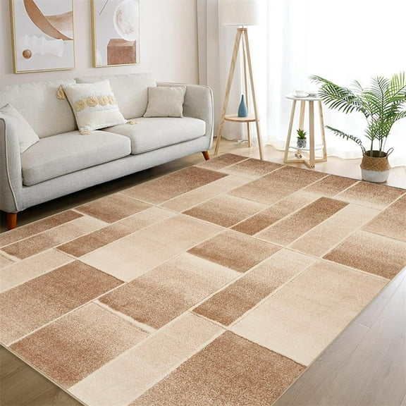 Modern Geometric Patchwork Area Rug, 26/5x7/ 810/912/ 1013ft Large Rugs for Living Room, Collection Indoor Rugs for Bedroom, Throw Carpet Floor Decor for Entryway Dining Room Office Nursery