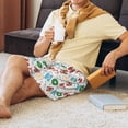 thumbnail image 2 of Cauagu Christmas Hohoho 1 Print Pajama Bottoms for Men Sleep Pajama Shorts Elastic Waistband Sleep Pajama Short Men's PJ Shorts -X-Large, 2 of 6