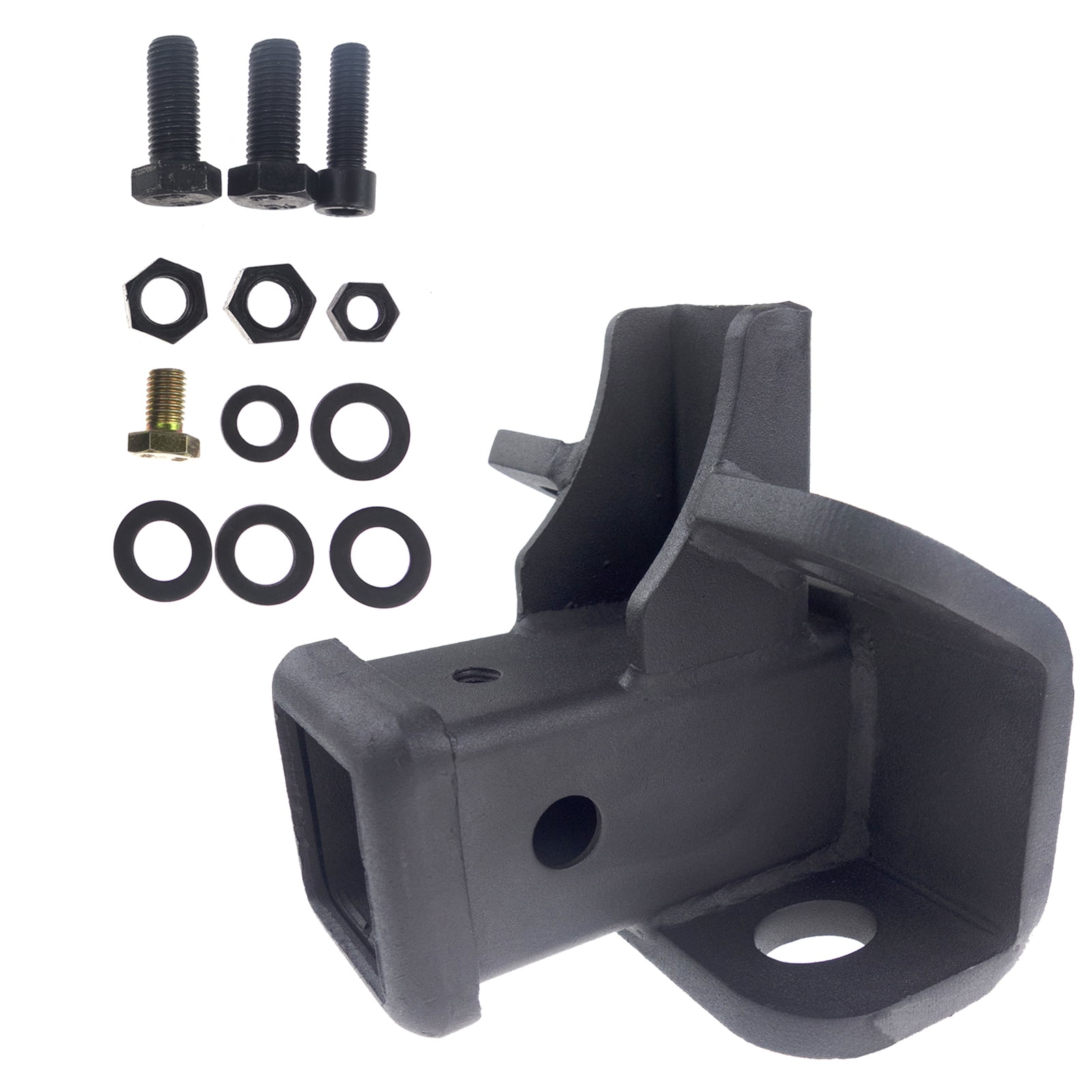 POWERWORKS Tow Towing Trailer Hitch 2 inch Receiver Black for Land