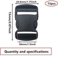 thumbnail image 3 of Hebilla táctica de liberación lateral ajustable doble, clip resistente para acampar al aire libre para cinturón de mochila, cierre de correa de cincha sin costura, accesorios de arnés de collar para, 3 of 5