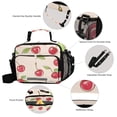 thumbnail image 4 of Pink Cherrys Lunch Bag Cooler Bag Cooling Tote Portable Shoulder Strap Interior Pockets for Picnic Travel, 4 of 7