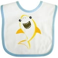 thumbnail image 3 of Inktastic Cute Shark, Little Shark, Yellow Shark, Sea Animal Boys or Girls Baby Bib, 3 of 4