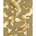 thumbnail image 5 of Seabrook Designs Koi Fish Unpasted Wallpaper Metallic Gold and Off-White, 5 of 5