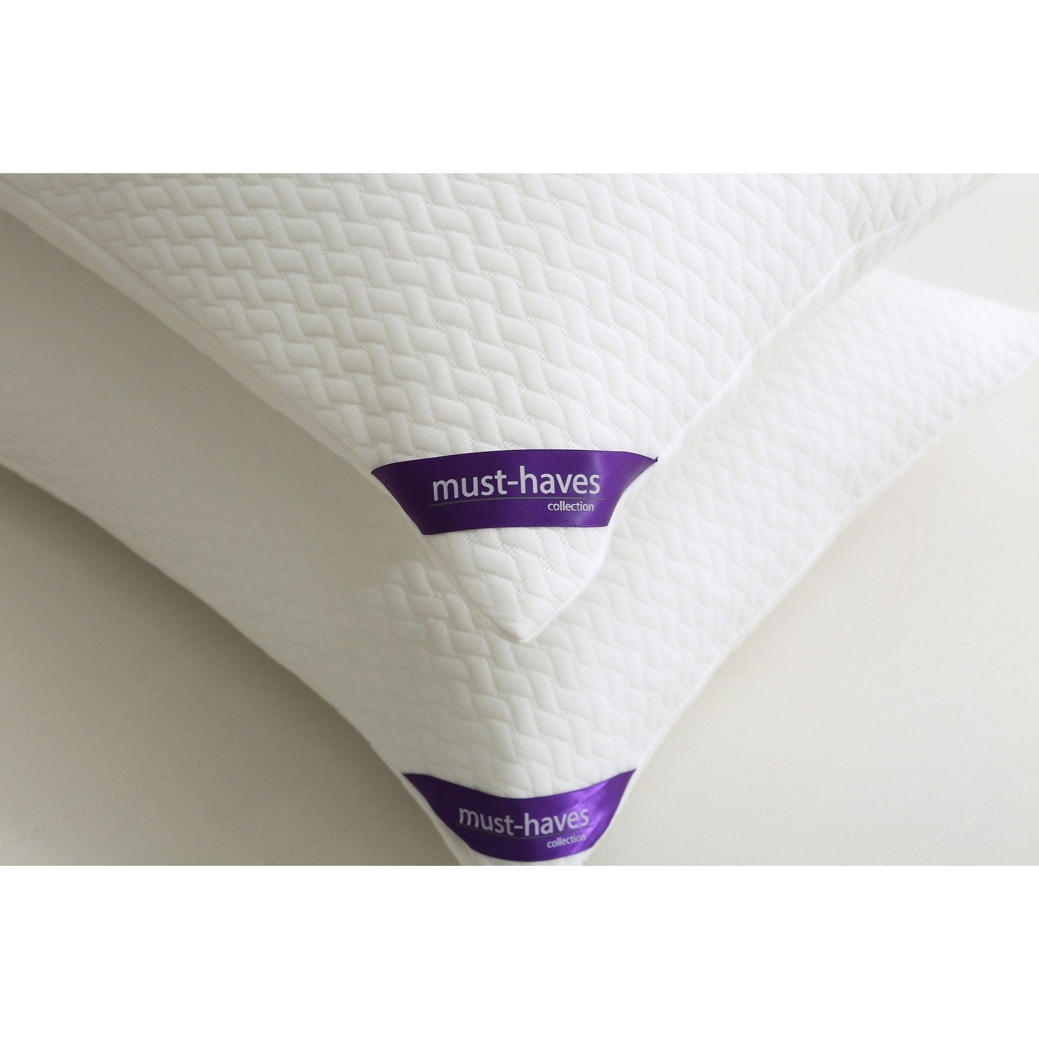 Twin Pack Nano Feather Pillow with Soft Knit Removable Cover