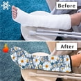 thumbnail image 7 of COEQINE Daisy Leg Cast Covers Cast Sleeve for Foot Leg Protector Bandage Protector Elastic Cast Socks Cover Cast Machine Washable Cast Scratcher Sleeve for Women Girls Size S, 7 of 7