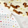 thumbnail image 4 of Homewish Cartoon Dachshund Animal Twin Duvet Cover,I Love Pets Print Twin Bedding,Yellow,Polkadot Reversible,2-Piece,1 Duvet Cover and 1 Pillowcase, 4 of 6