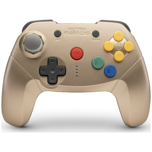 Gold Retro Brawler64 Bluetooth NSO Edition Wireless Controller for N64 & Switch