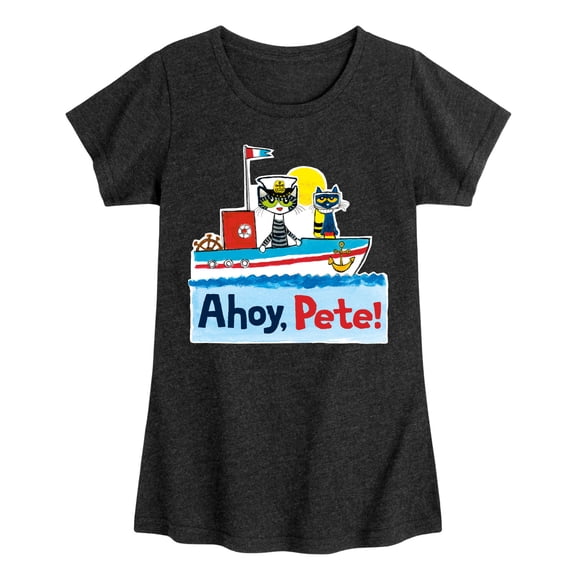 Pete The Cat - Ahoy Pete - Toddler And Youth Girls Short Sleeve Graphic T-Shirt