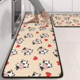 thumbnail image 2 of Kitchen Rugs Sets Of 2,Beige Cow Heart Pattern Anti Fatigue Kitchen Mat Rugs Non Slip Washable,Decorative Kitchen Floor Mats for Kitchen,Sink,Laundry,17"x47"+17"x47", 2 of 5