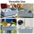 thumbnail image 4 of 3 Pack 5.5 Gallon Plastic Bus Tub, Heavy Duty Utility Box for Restaurant Kitchen Dishwashing Storage, Stackable Food Safe Basin, Gray, 4 of 7