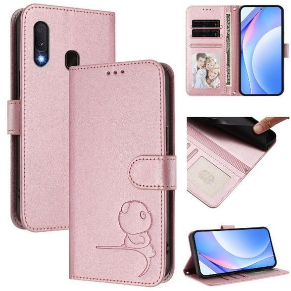 Phone Case for Samsung Galaxy A10e Flip Folio Rfid Blocking Pu Leather Magnetic Card Slots Holder Kickstand
