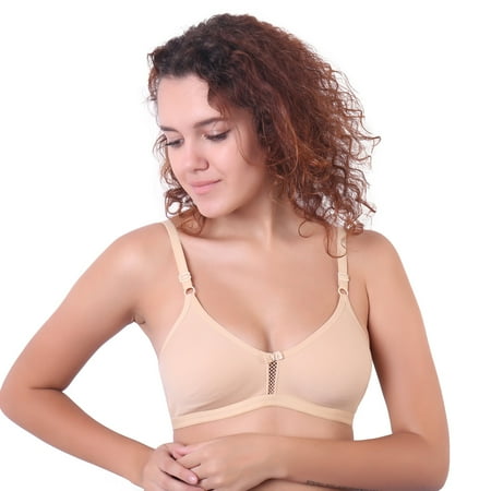 

Women s Full Coverage Everyday T-Shirt Bra Comfortable Push Lingerie B C and D Cup Bra Beige
