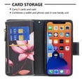 thumbnail image 3 of Compatible with  13 Detachable Magnet Zipper Wallet Leather Case Cash Pocket with Multiple Card Slots Holder Wrist Strap Removable Cover, 3 of 8