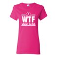 thumbnail image 1 of Where's the Fish WTF Parody | Womens Fishing Graphic T-Shirt, Fuschia, Small, 1 of 4