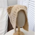 thumbnail image 4 of SikaFu Y2K Bear Ears Beanie Crochet Hat for Women,Kawaii Warm Knitted Slouchy Winter Hat Alt Accessories, 4 of 4