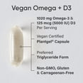 thumbnail image 2 of Suplemento Sports Research Vegan Omega-3 1020 mg y D3 5000 UI, 2 of 8