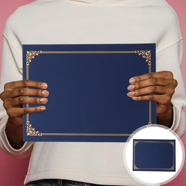 LEEYNEER Ensemble de 3 Pcs de Papier de Certificat Professionnel pour des Cérémonies de Remise de Prix Élégantes