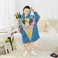 thumbnail image 6 of FORMRS Wearable Blanket Hoodie with Sleeves for Kids Cozy Flannel Sweatshirt, Colorful Ice Cream Cat, 6 of 7