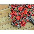 thumbnail image 4 of Ruby Red Crystal Rhinestone Fall Cherry Bloom Flower Blossom Oak Tree Pin Brooch, 4 of 4
