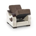 thumbnail image 2 of Ottomanson Convertible Accent Armchair with Hidden Storage, Firm Comfort Seating, Cream, 2 of 5