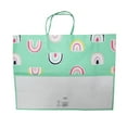 thumbnail image 2 of Spritz Gift Bag Medium Green with Rainbows 16" x 12" x 6", 2 of 2