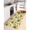 thumbnail image 3 of Sunflower Hallway Runner Rug 2x6ft,Farmhouse Watercolor Botanical Summer Washable Woven Living Room Bedroom Kitchen Bathrom Carpet with Tassels,Indoor Outdoor Throw Door Mat for Entryway, 3 of 5